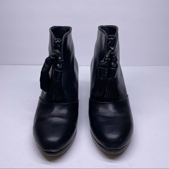 Rag & Bone Darcy Tassel Black Leather Booties - Picture 3 of 6